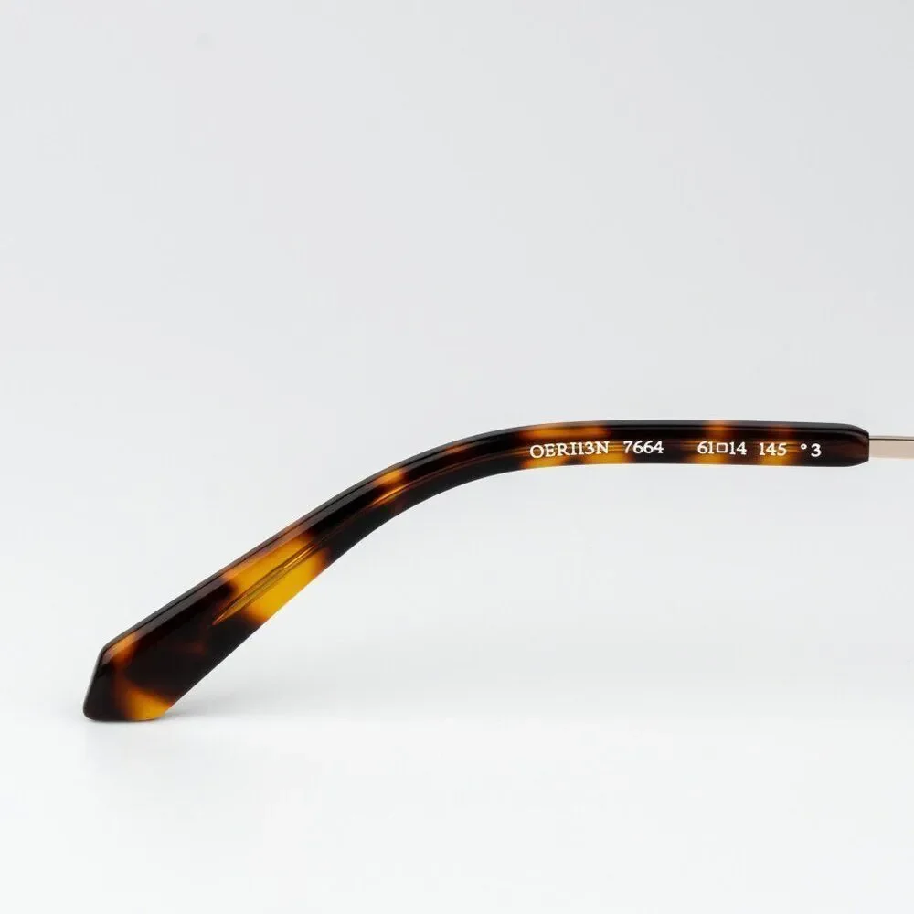 SALE!!! Off-White TAMPA Men Sunglasses Gold Brown Rectangular OERI13N TAMPA 7664